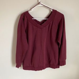 Distressed sweatshirt